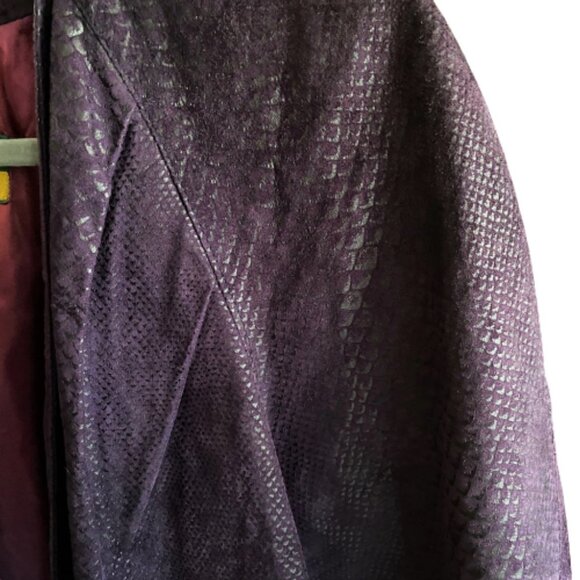 Vintage 80s Danier purple leather jacket coat - Picture 10 of 14
